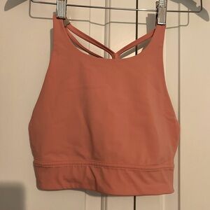 Lululemon High Neck peach bra, size 6